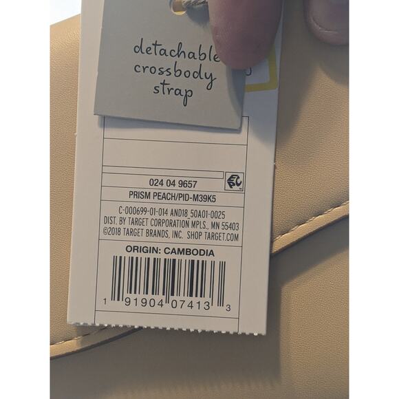 Crossbody Bag A New Day Peach Yellow Adjustable‎ Strap Multiple Pockets Wallet - Picture 4 of 8